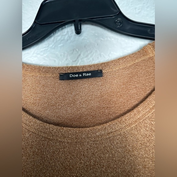 Doe & Rae Brown Sweater with Zip Up Sides - Picture 2 of 4